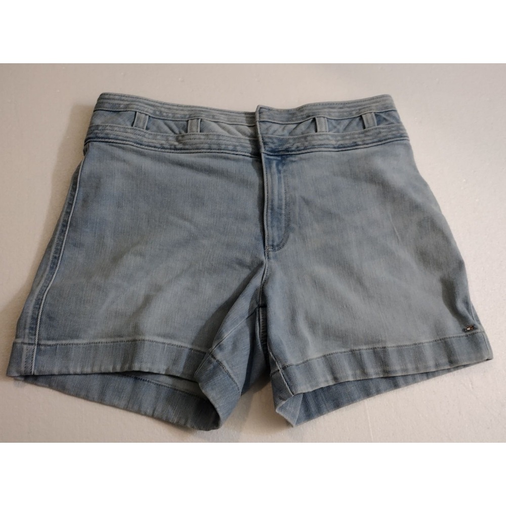 Tommy Hilfiger Shorts Womens 29 High Rise Tailored Cuffed Short Light Wash